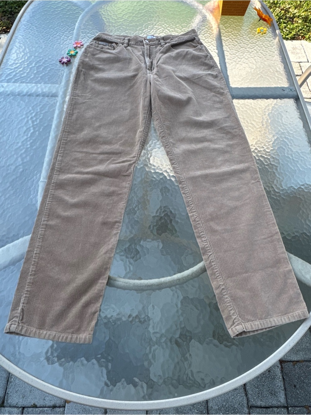🤎Calvin Klein Jeans Vintage Corduroy Pants Size 12 Tan Beige High Rise